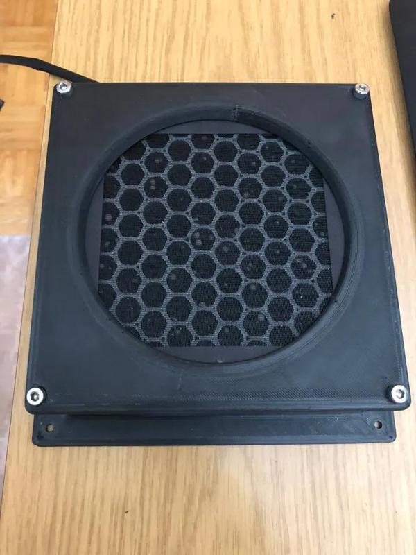 Case Fan 120mm for the Prusa Enclosure with Seals, HEPA & Carbon Filters   