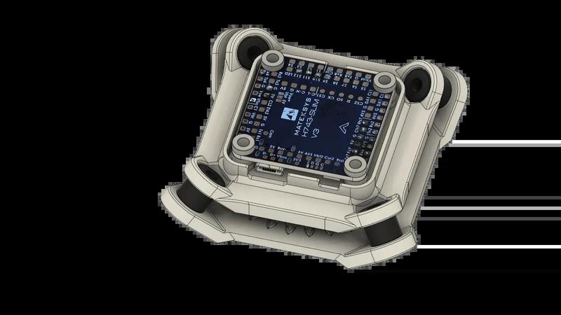 Anti-Vibration Shock Absorber Damping Plate for MATEKSYS H743-SLIM Flight Controller (Updated)   