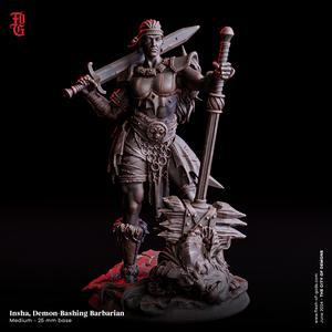 Insha, Demon-Bashing Barbarian (Human Barbarian)