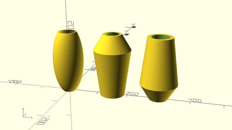 3 vases   