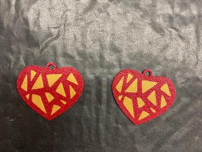 red and gold earrings
