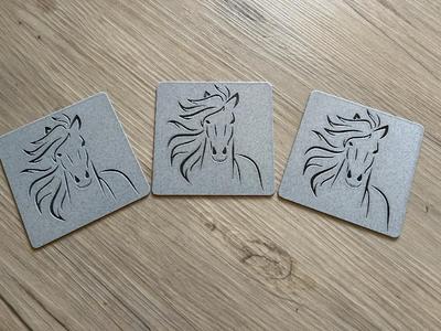 Coaster horse motif   