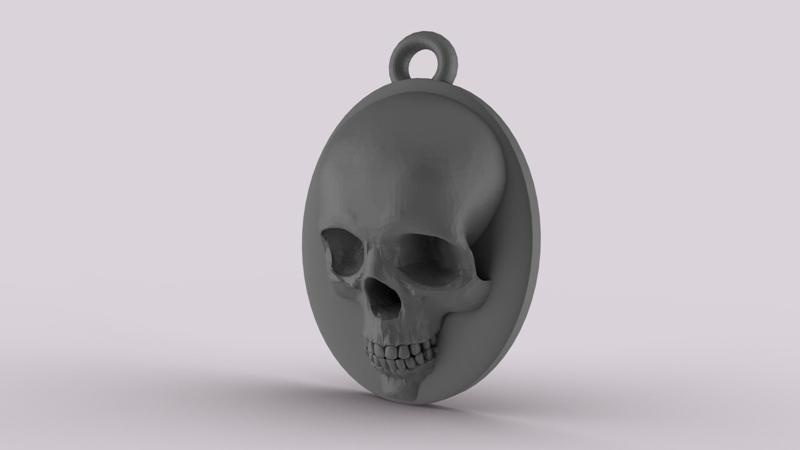 Skull-Shaped 3D Jewelry Design