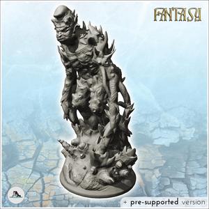 Evil demon with rocky and thorny skin (6) - Medieval Fantasy Magic Feudal Old Archaic Saga 28mm 15mm Chaos Darkness Demon