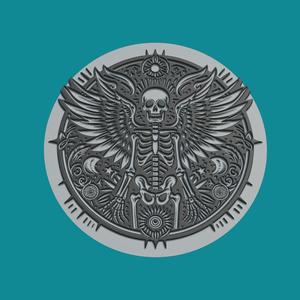 Skeleton Skull Horror Medallion