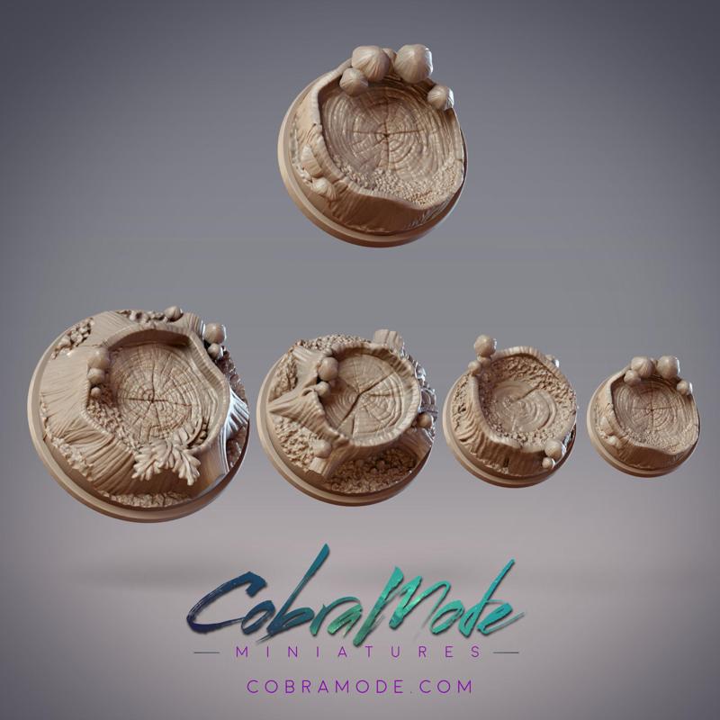 Mushrooms and Stumps Base Pack (4pcs)