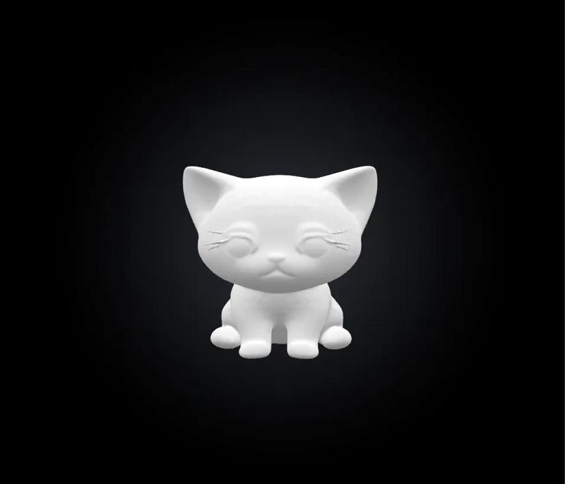 Kawaii Kitten Figurine   
