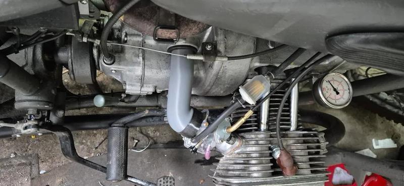 Dnepr Dniepr MT 9 and up Air duct for Keihin PWK30 carburateur swap.   