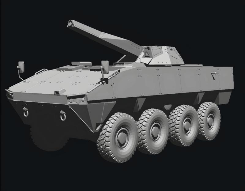 Patria amv 8x8 nemo mortar