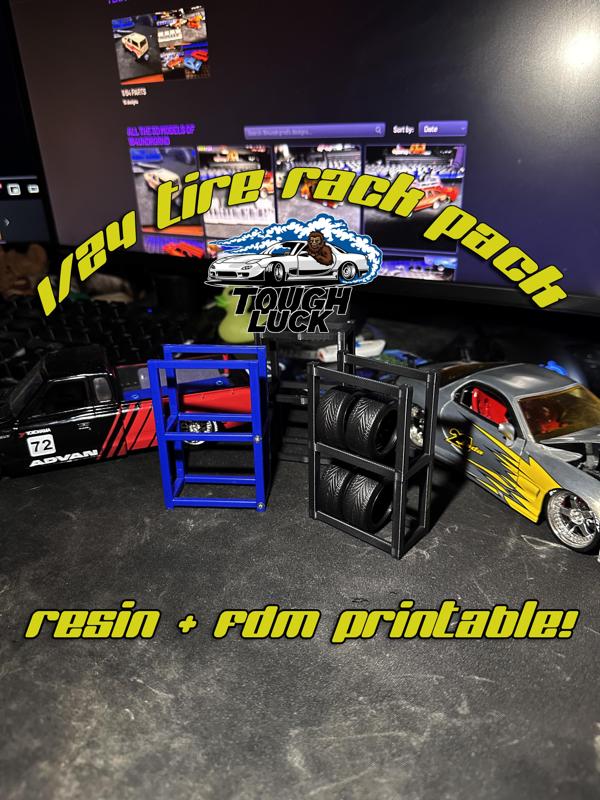 1/24 Tire and Wheel Rack Pack
