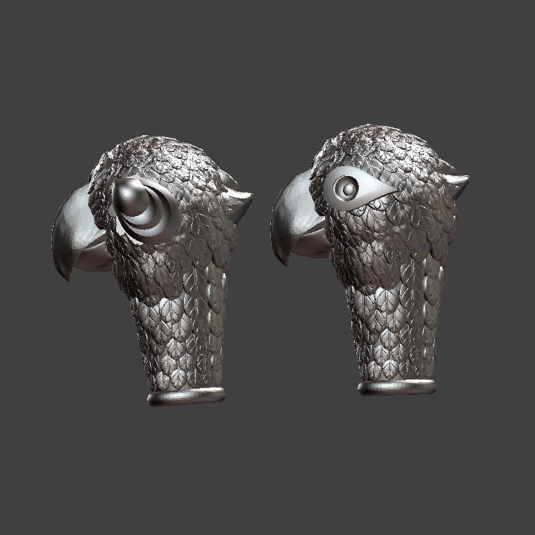 Parrot umbrella handle