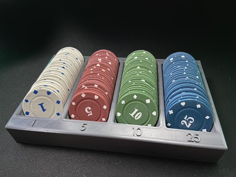 Casino chip rack