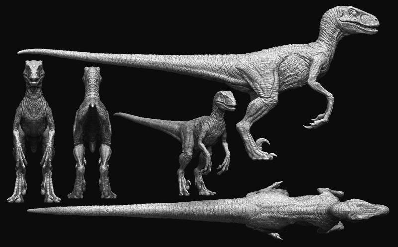 Raptor dinosaur Maquette