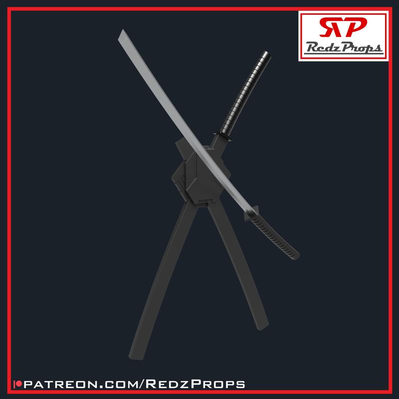 Deadpool 1 Katana & Scabbard Cosplay Prop