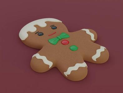 Gingerbread man 3D model for 3D print