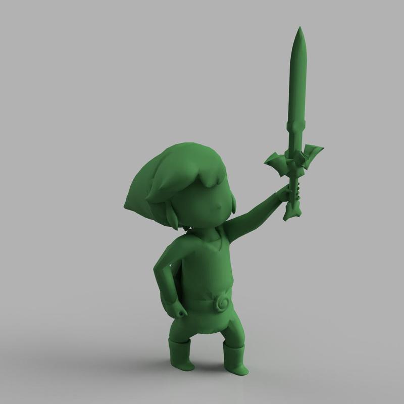 Toon Link getting the Master Sword: Legend of Zelda The Wind Waker