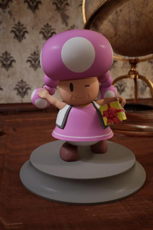 Super Mario TOADETTE Christmas Tabletop Figurine