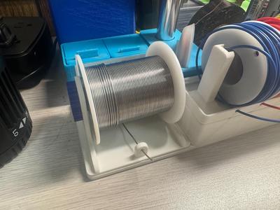 Gridfinity Solder Spool Holder XXL with 65mm spacing