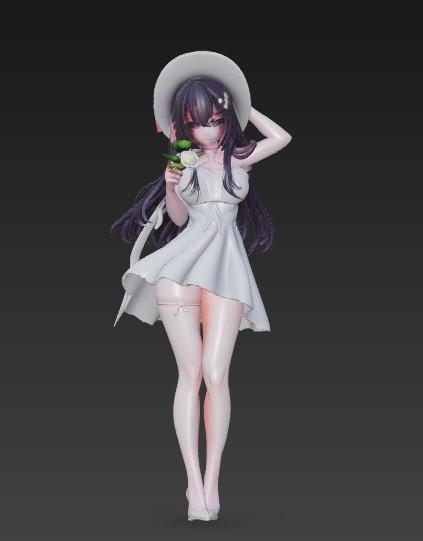 NSFW MANTA Illustration by Freng Sexy White Dress +18