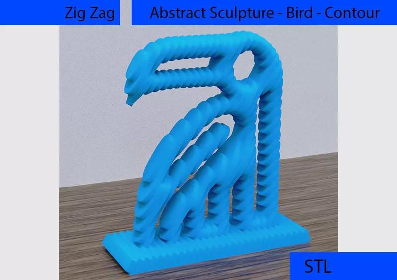 Abstract Sculpture - Bird - Contour - Sculpture for Decoration