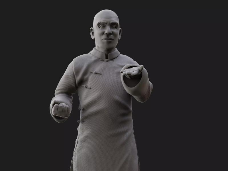 Ip Man Bruce Lee Master Sculpture