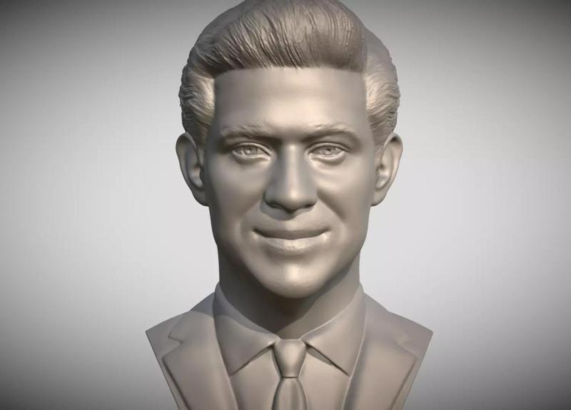 Jim Halpert from The Office bust for 3D printing