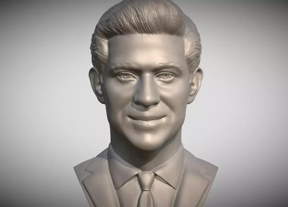 Jim Halpert from The Office bust for 3D printing