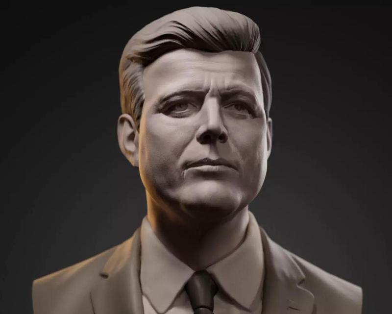 John F Kennedy Bust - 35th US President - Portrait