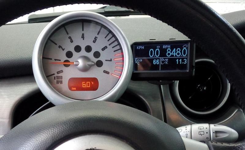 Mount for Ultragauge for Mini Cooper vehicles