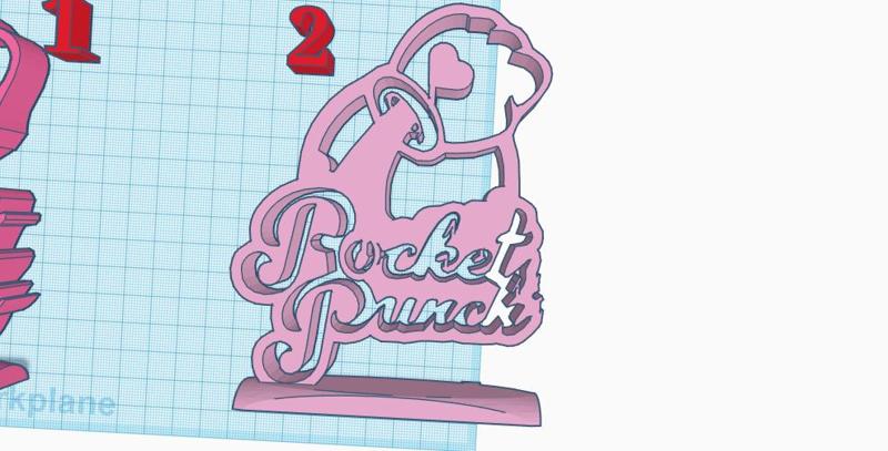 Rocket Punch v2 Kpop Display Logo Ornament