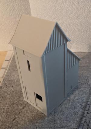 Transformer tower of the railroad depot in Neuenhaus 1:87 H0