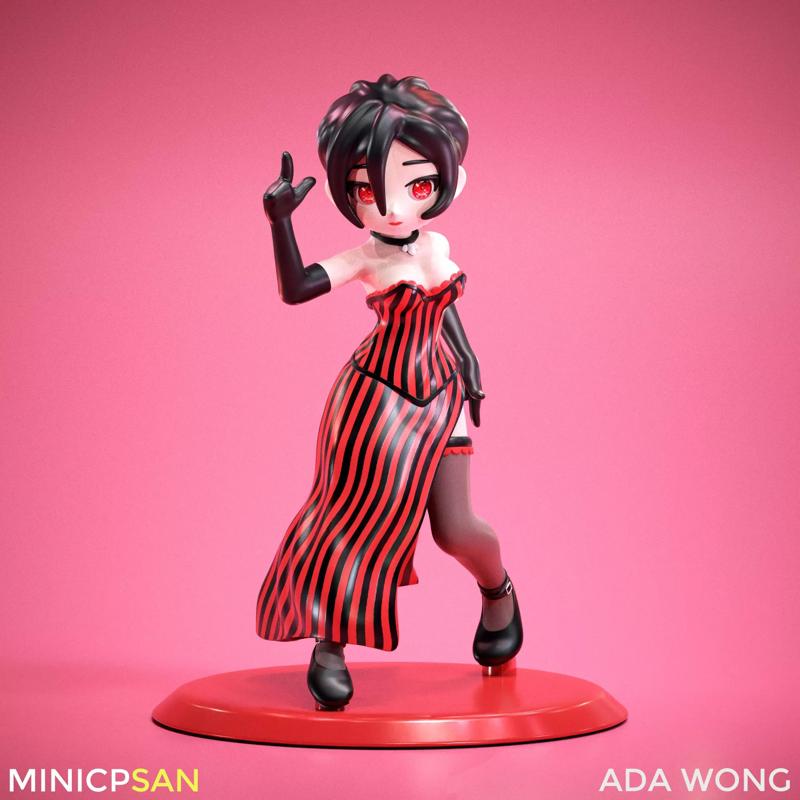 Mini Ada Wong Dress Outfit 01 - Resident Evil Game Figure