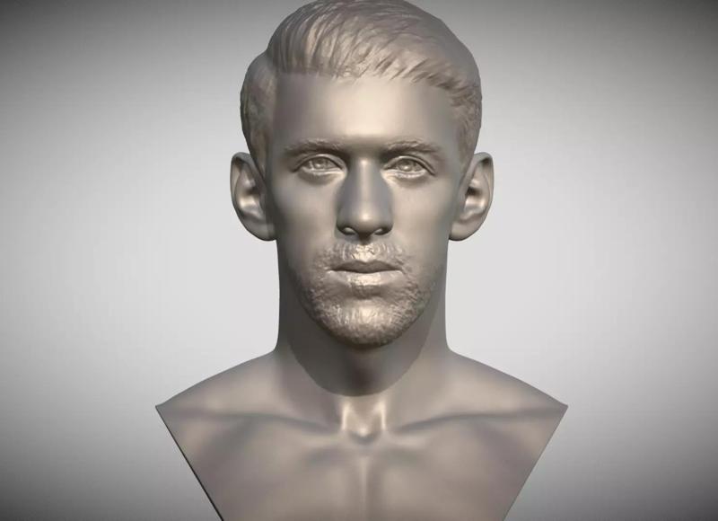 Michael Phelps bust 3D printing ready stl obj formats