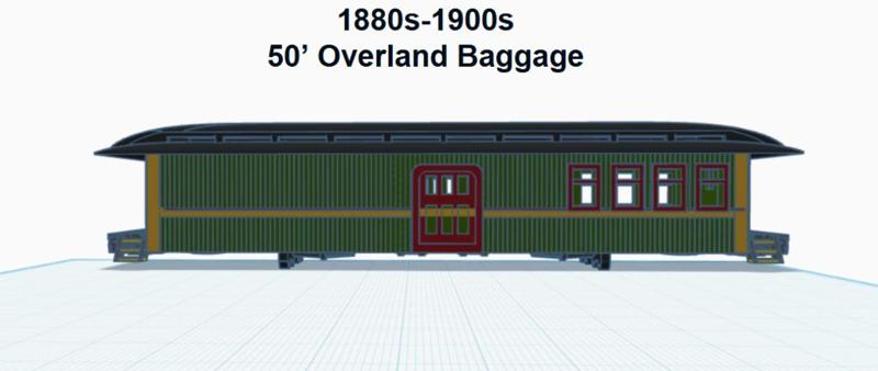 50' Overland Baggage Car (HO SCALE)