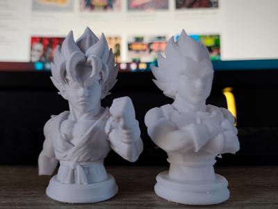 Goku and Vegeta Bust