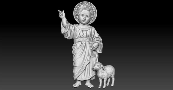 2 Baby Jesus CNC Relief Model
