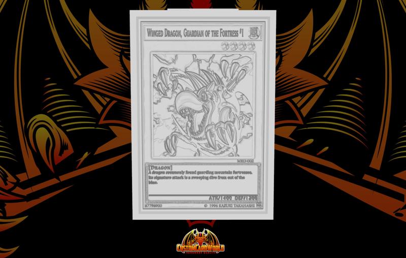 YUGIOH 3D CARD - Winged Dragon, Guradian of the Fortress #1