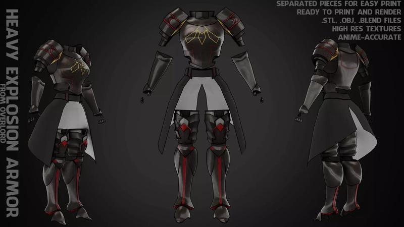Overlord Leinas Rockbruise Heavy Explosion Armor for Cosplay