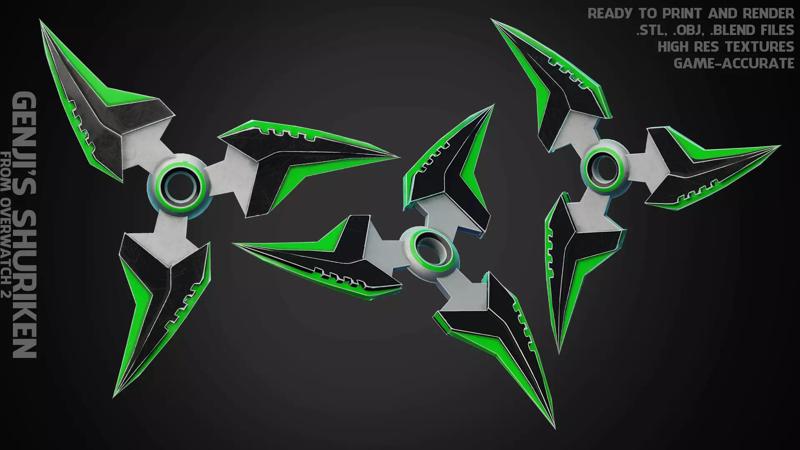 Overwatch 2 Genji Shuriken for Cosplay