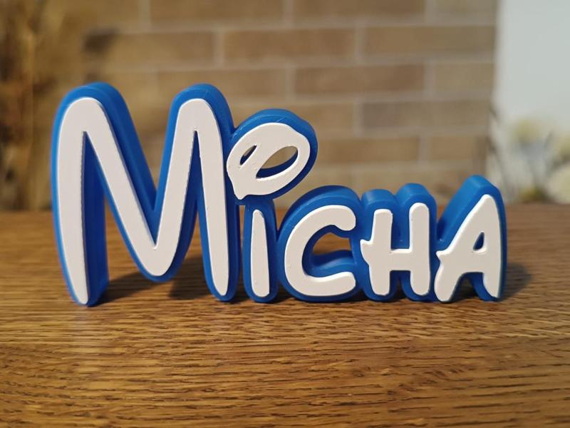 Disney Name Sign Micha Kid Room Wall Decor Tag 