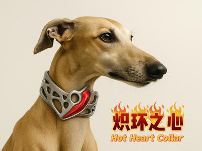 Blazing Heart Ring Pet Collar&Bracelet