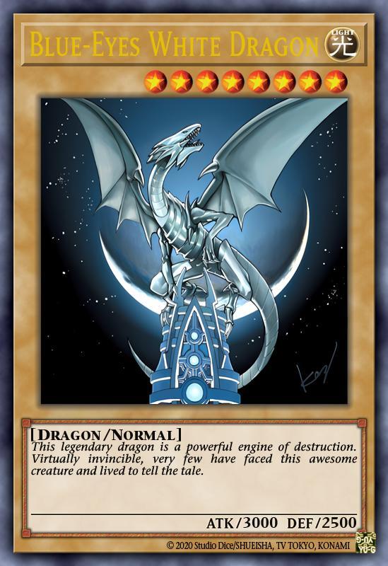 Blue Eyes White Dragon(5th TCG) Night Light Lithophane