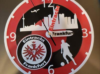 Clock Eintracht Frankfurt with cool hands