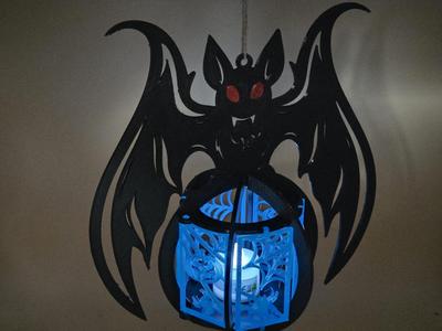 Hanging Halloween Tealight Bat