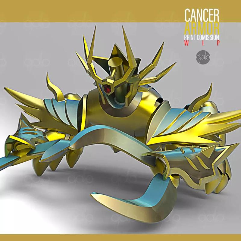 ARMOR GOLD CANCER CABALLEROS DEL ZODIACO