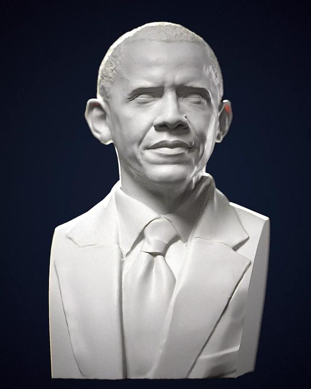 Barack Obama President sculpture bust