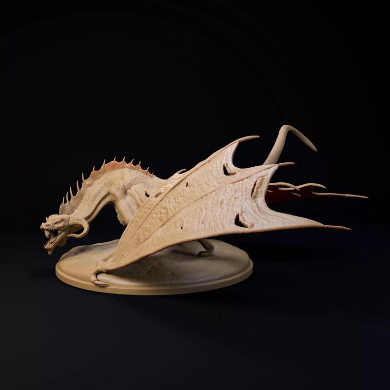 Ashwyrm Wyvern Dragon pre-supported wyvern