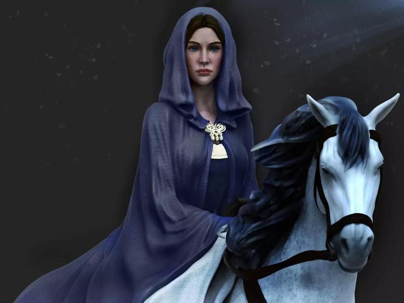 Arwen 3D Print statue on horse