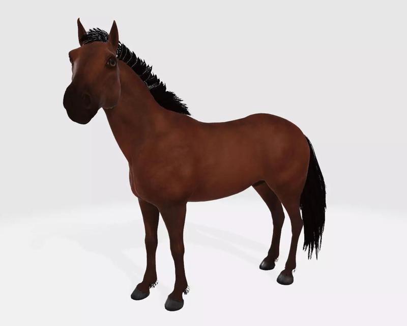 Brown Horse 3D Model Ready to Print