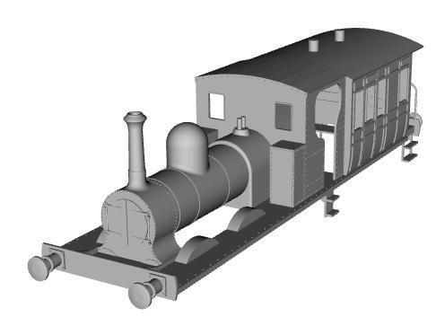 Great Southern and Western Railway class 90 0-6-4 loco with carriage section 1/32 scale
